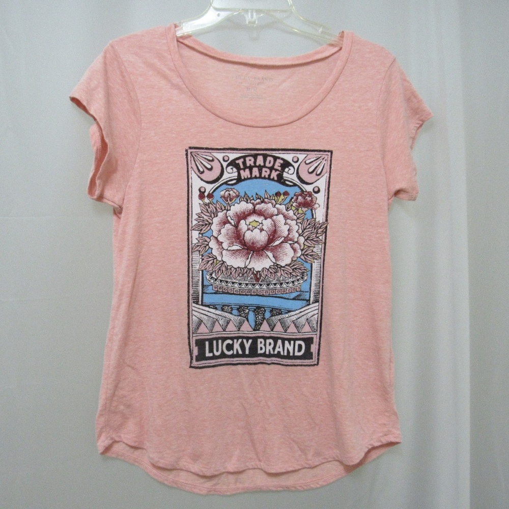 Lucky Brand Pink Trademark Graphic Tee